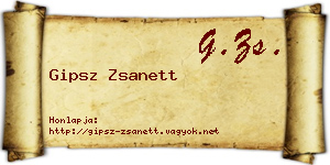 Gipsz Zsanett névjegykártya