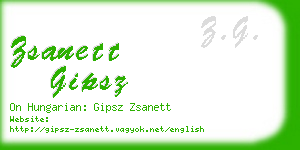 zsanett gipsz business card
